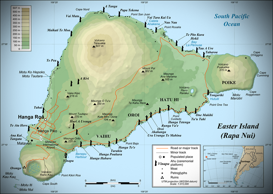 easter island map