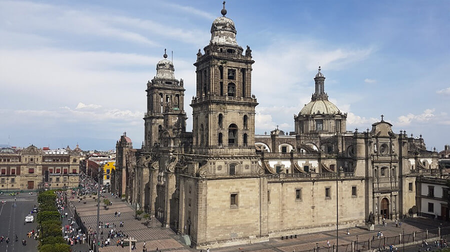mexico city downtown cathedral